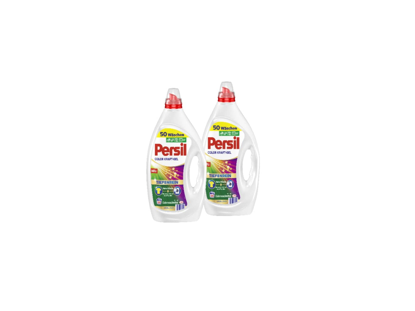 Persil Color Kraft-Gel 100 Waschladungen, Flüssigwaschmittel mit Tiefenrein Technologie, Colorwaschmittel für reine Wäsche und hygienische Frische für die Maschine, wirksam ab 20 °C - Arenvo