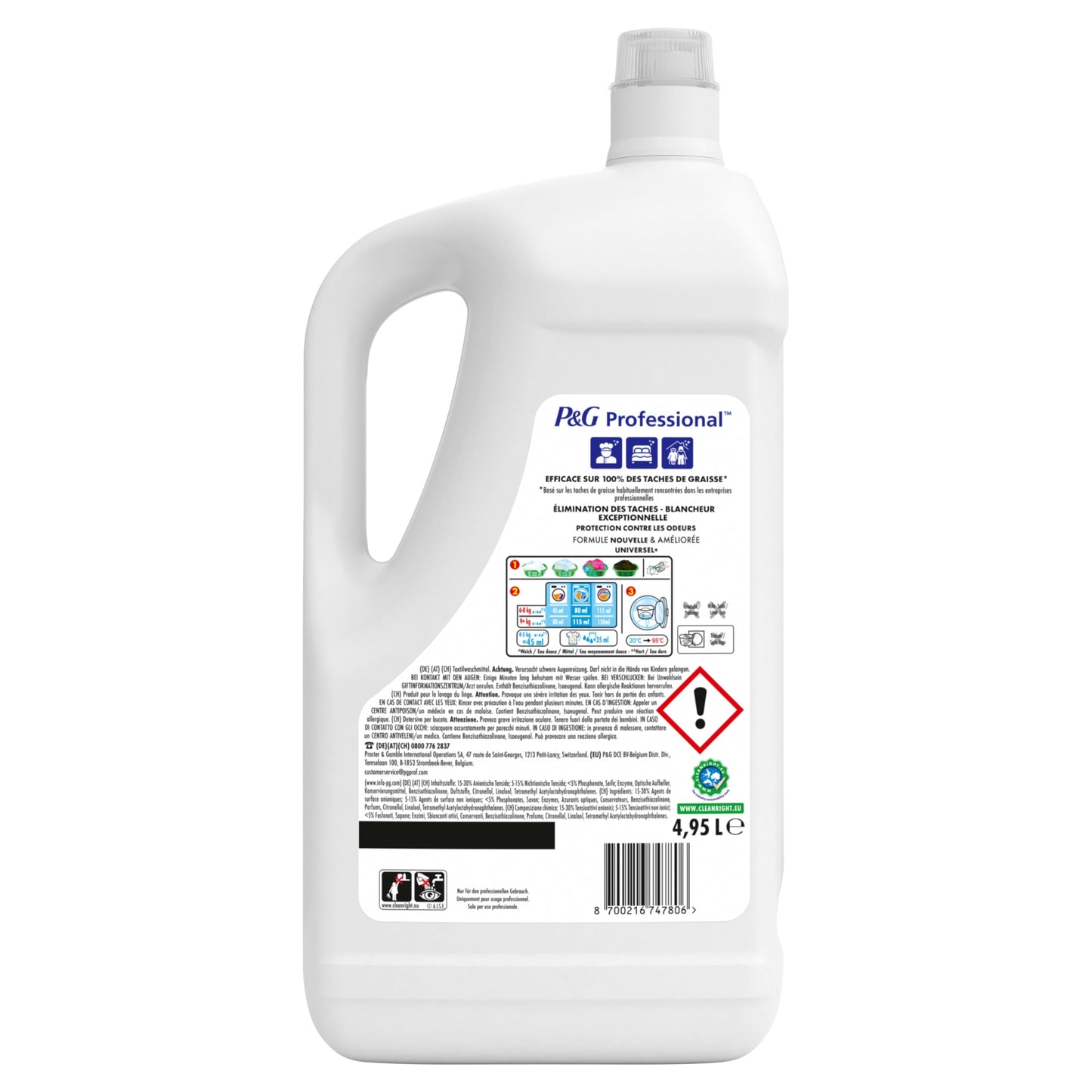 Ariel Professional Flüssigwaschmittel 140 Waschladungen Waschmittel Universal+, bekämpft alle Arten von Fettflecken, für den professionellen Gebrauch - Arenvo