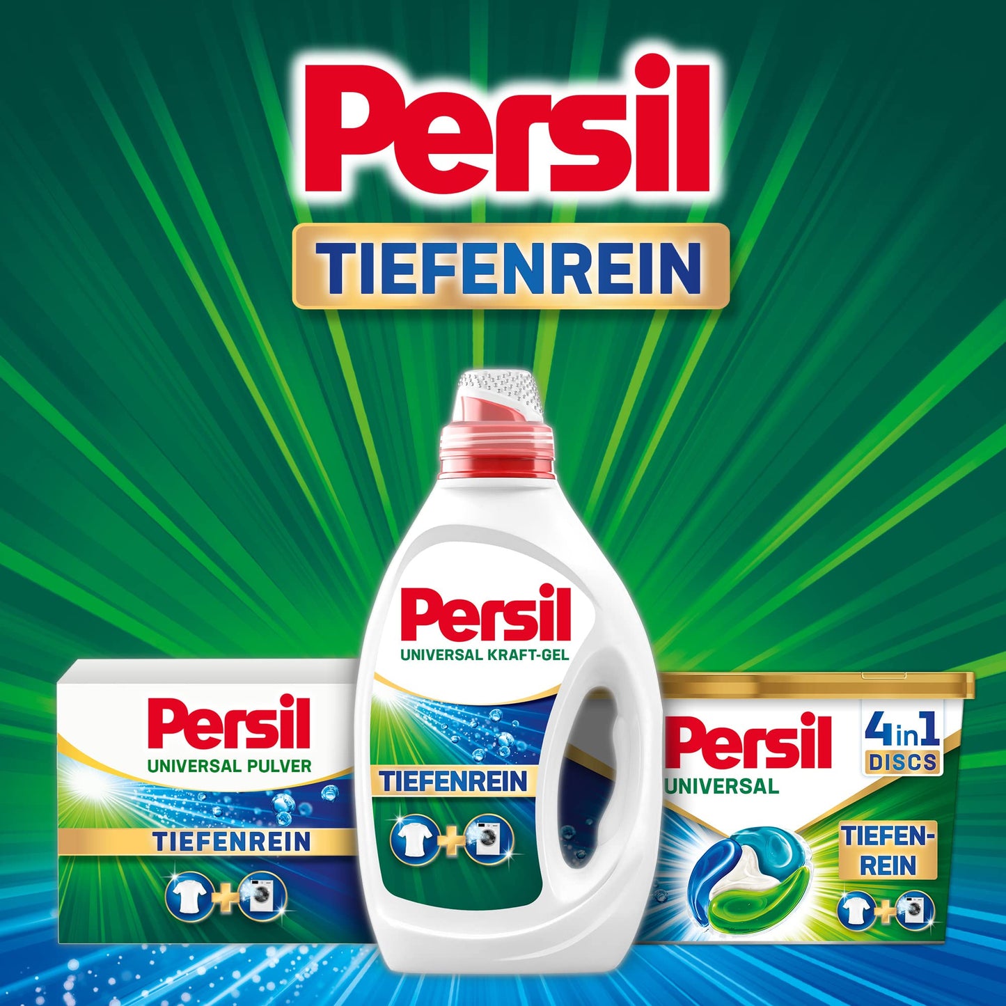 Persil Universal Pulver 180 Waschladungen Tiefenrein Waschmittel  (2 x 90 Waschladungen), Vollwaschmittel für reine Wäsche und hygienische Frische für die Maschine, effektiv von 20 °C bis 95 °C - Arenvo