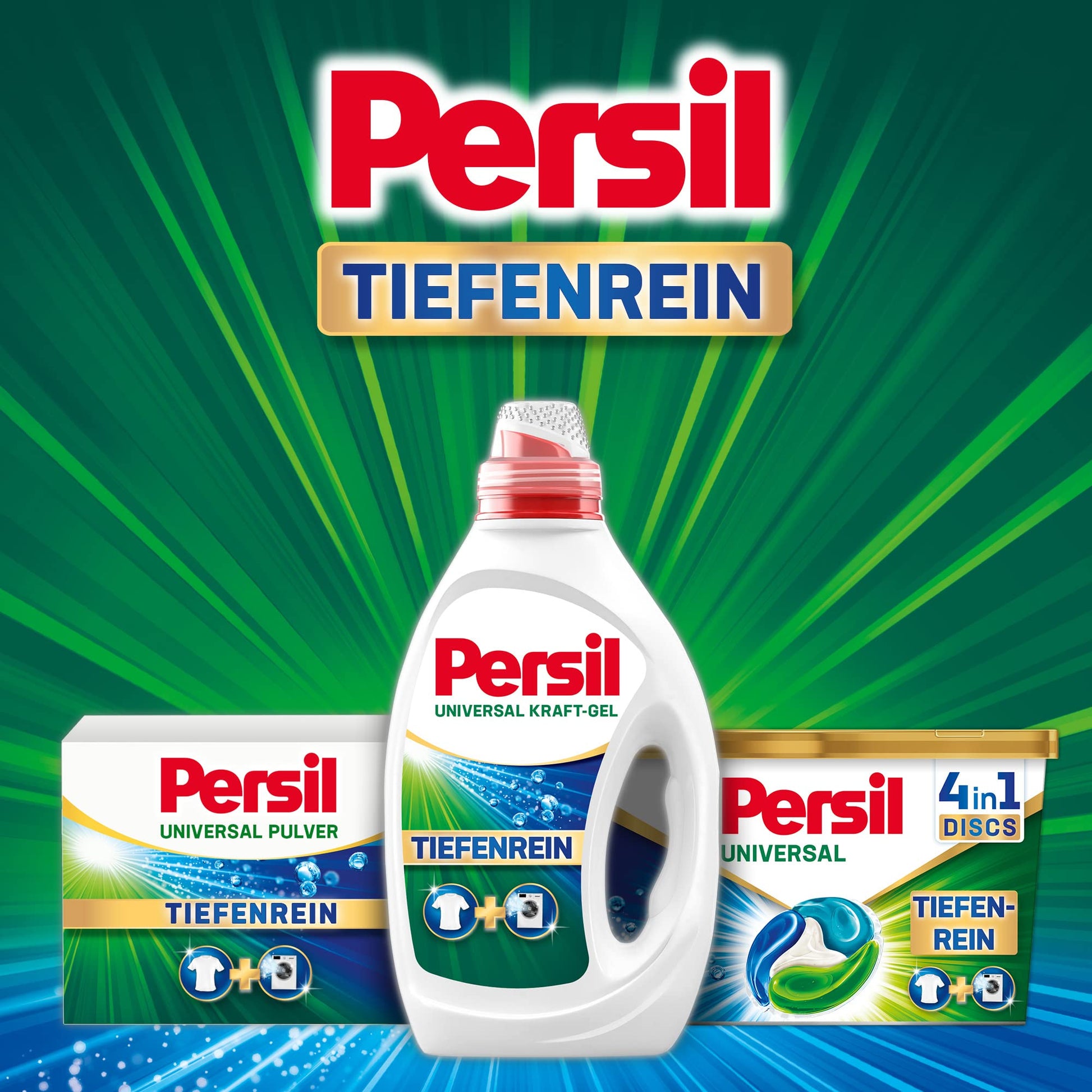Persil Universal Pulver 180 Waschladungen Tiefenrein Waschmittel  (2 x 90 Waschladungen), Vollwaschmittel für reine Wäsche und hygienische Frische für die Maschine, effektiv von 20 °C bis 95 °C - Arenvo